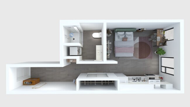 Studio A 214 floor plan
